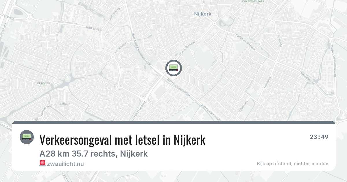 Verkeersongeval met letsel in Nijkerk — 5 apr 2026