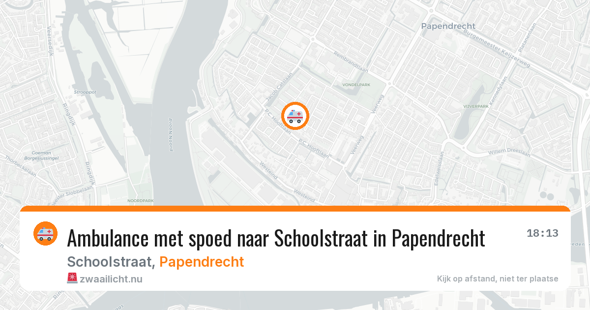 Ambulance met spoed naar Schoolstraat in Papendrecht — 21 jul 2026