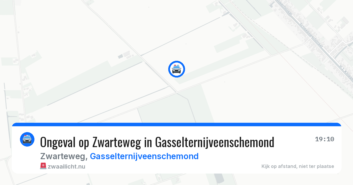 Ongeval op Zwarteweg in Gasselternijveenschemond — 6 jul 2026