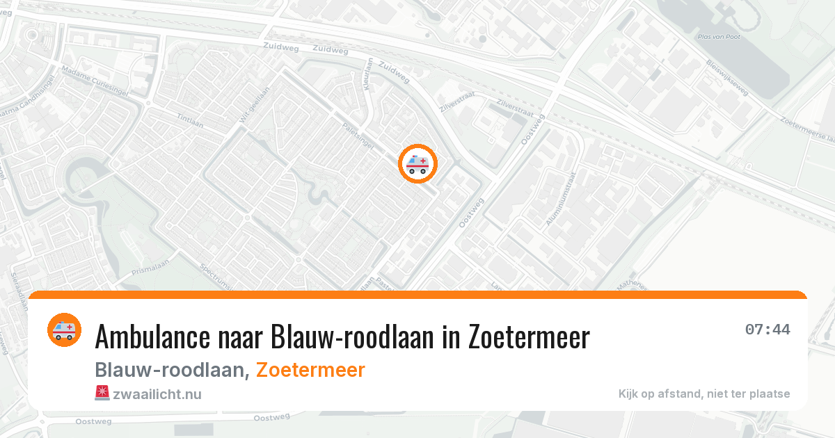 Ambulance naar Blauw-roodlaan in Zoetermeer — 31 mrt 2026