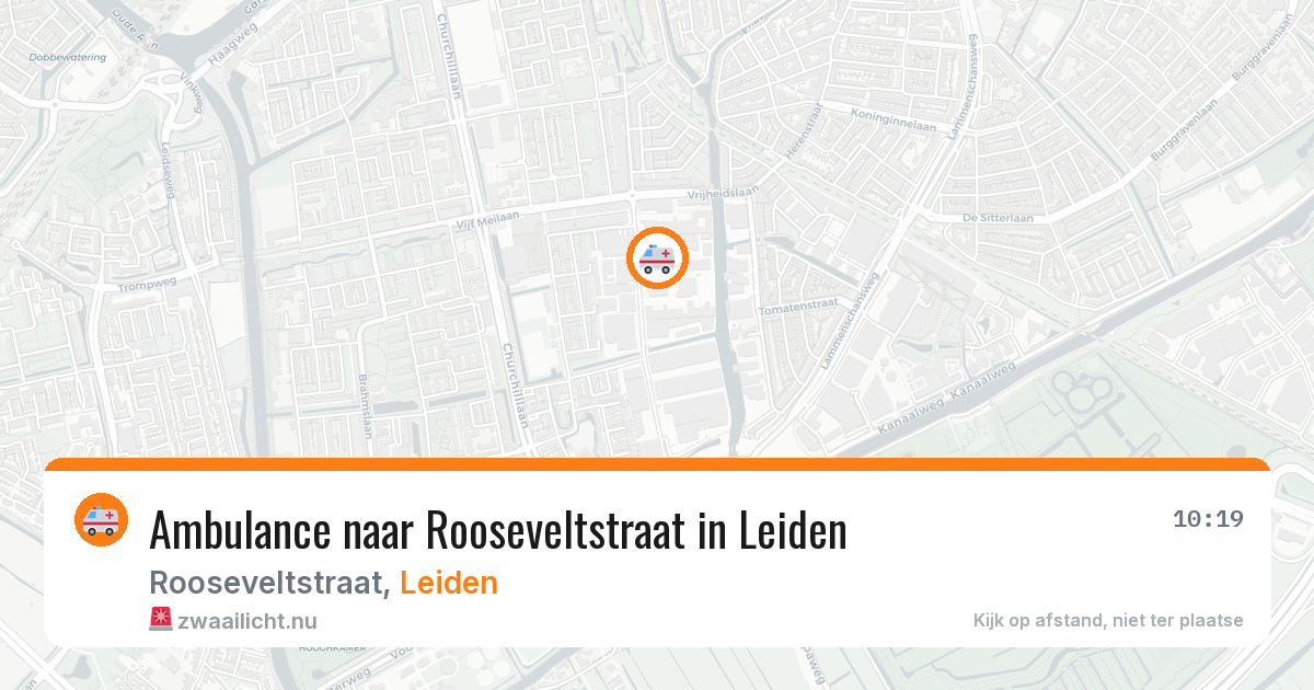 Ambulance naar Rooseveltstraat in Leiden — 26 jul 2026