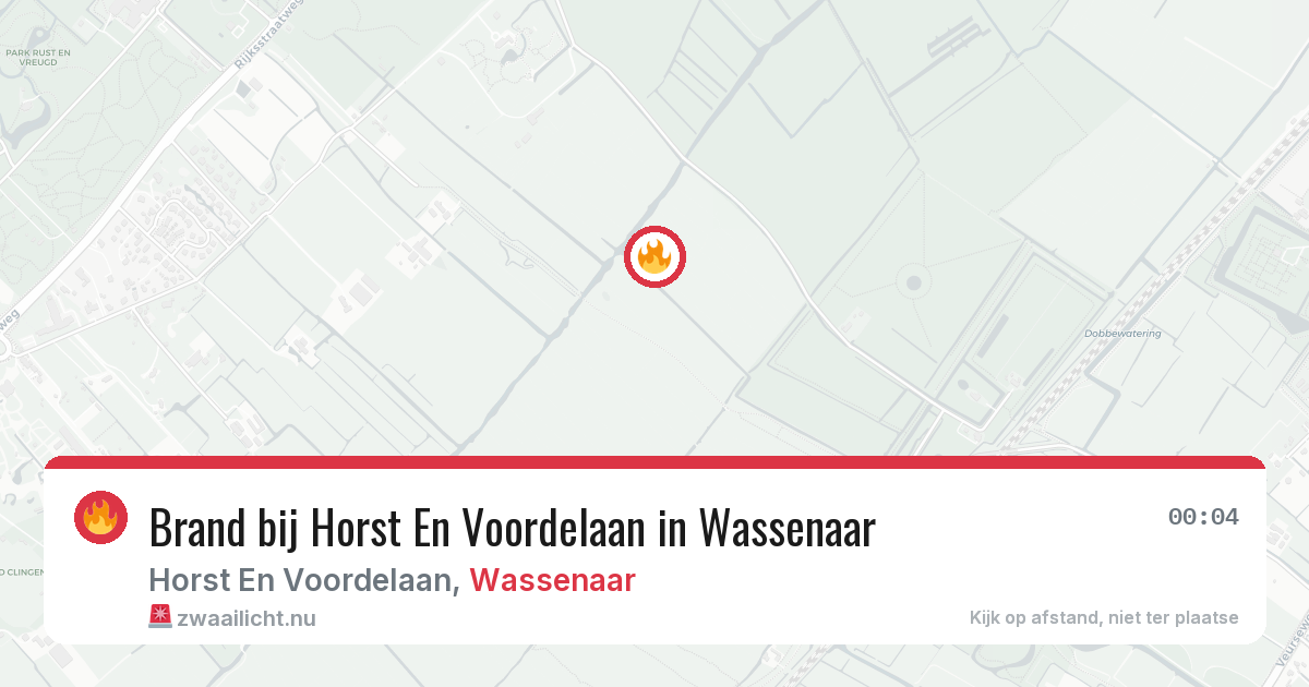 Brand bij Horst En Voordelaan in Wassenaar — 14 jul 2026