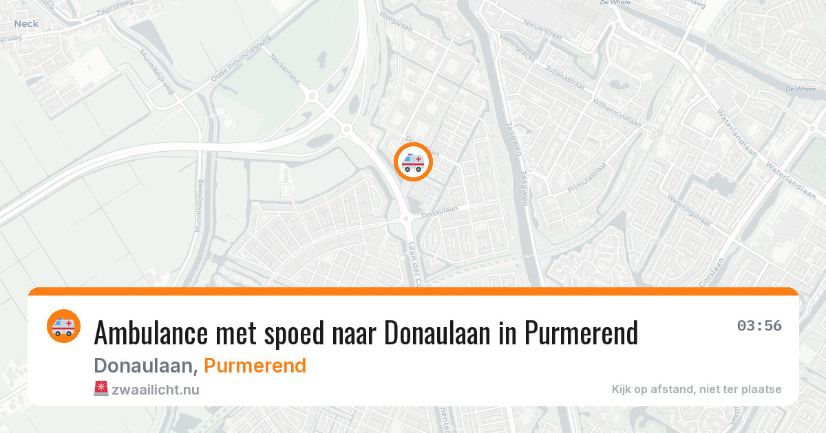 Ambulance met spoed naar Donaulaan in Purmerend — 20 jul 2026