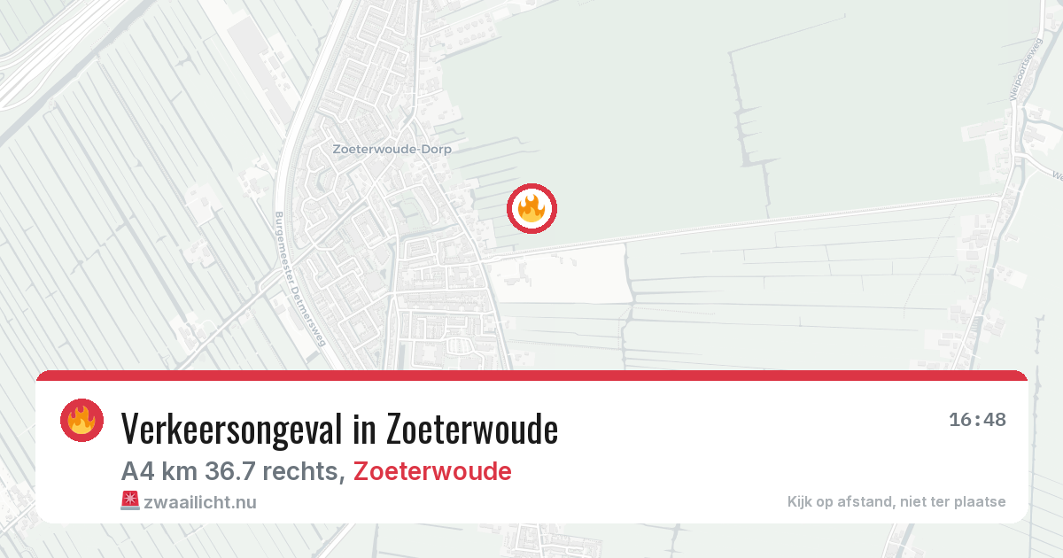 Verkeersongeval in Zoeterwoude — 3 mei 2026
