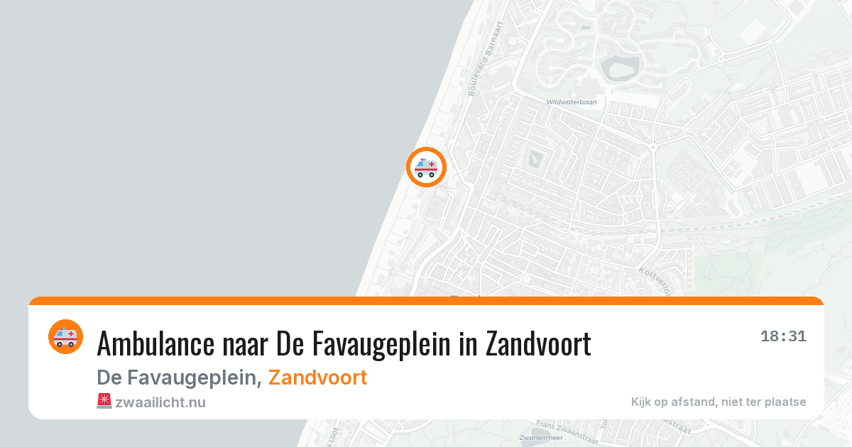 Ambulance naar De Favaugeplein in Zandvoort — 7 jun 2026