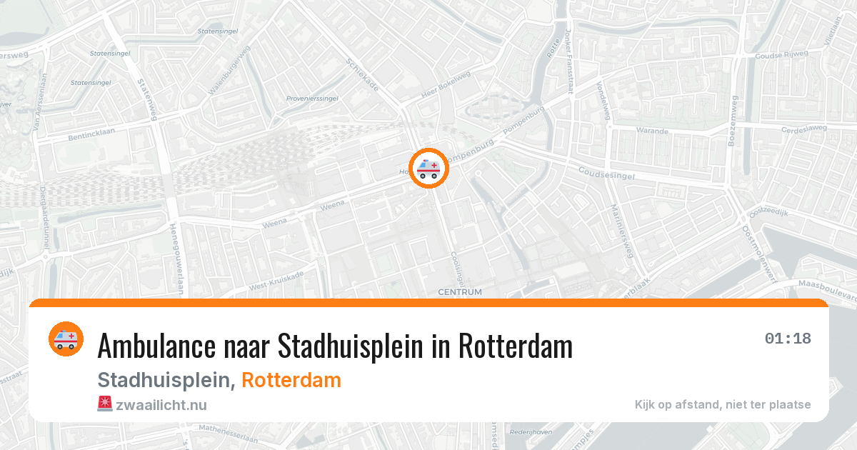Ambulance naar Stadhuisplein in Rotterdam — 2 mei 2026