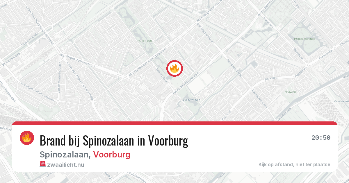 Brand bij Spinozalaan in Voorburg — 1 jun 2026