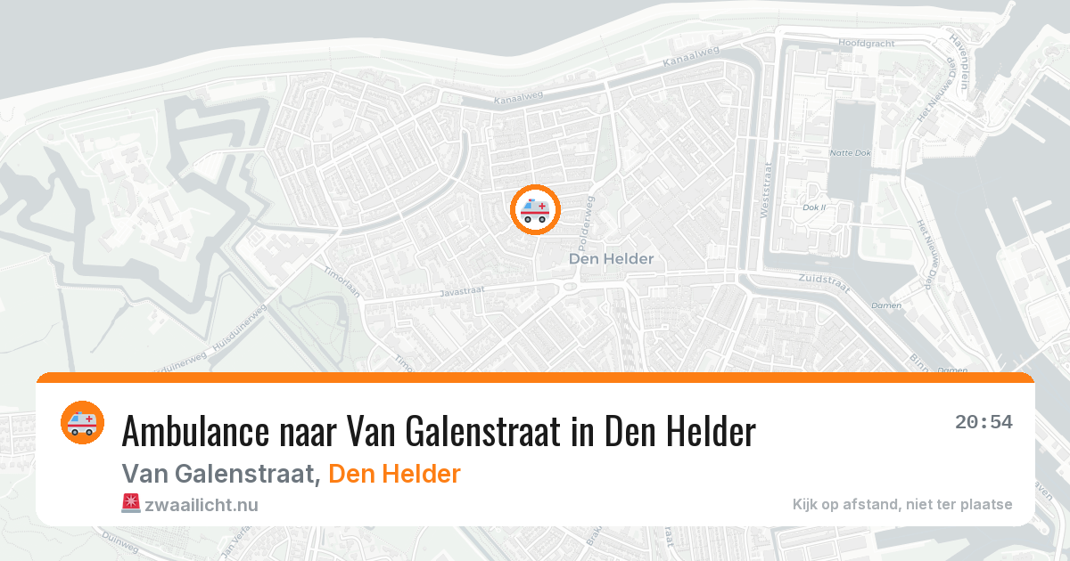 Ambulance naar Van Galenstraat in Den Helder — 20 mei 2026