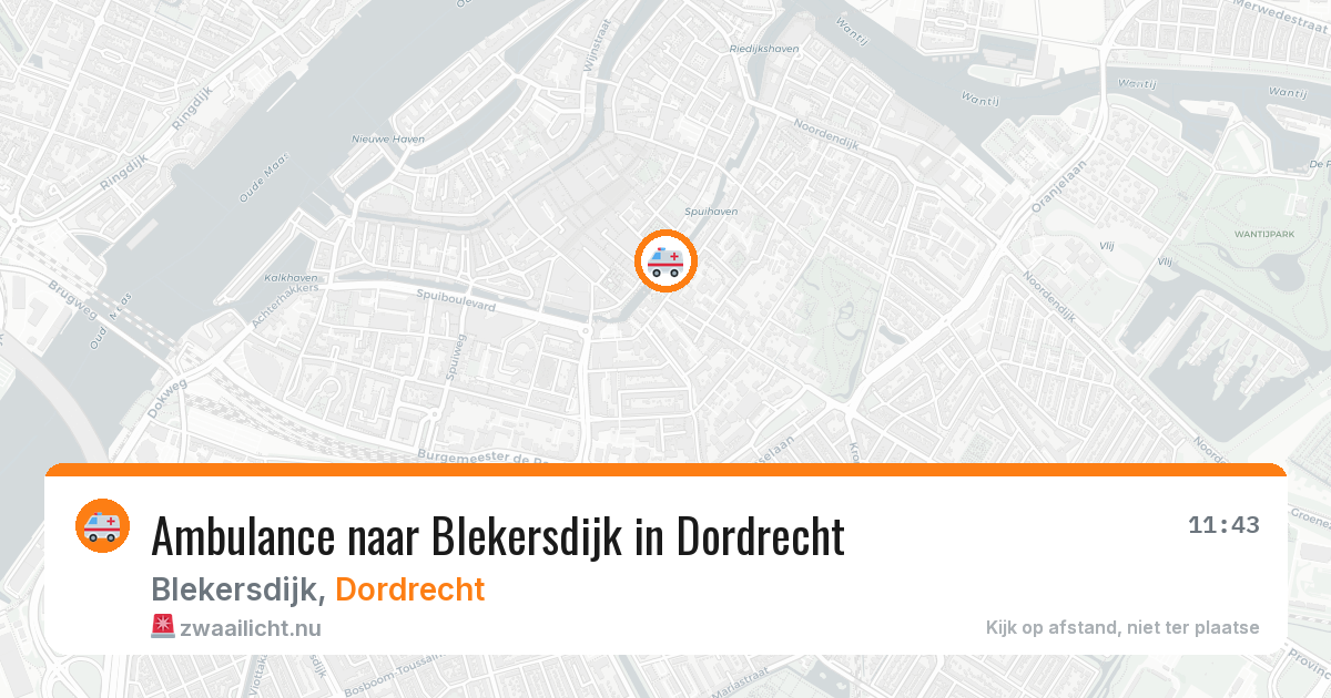 Ambulance naar Blekersdijk in Dordrecht — 17 jul 2026