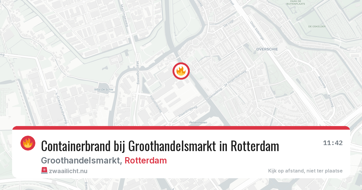 Containerbrand bij Groothandelsmarkt in Rotterdam — 26 mrt 2026