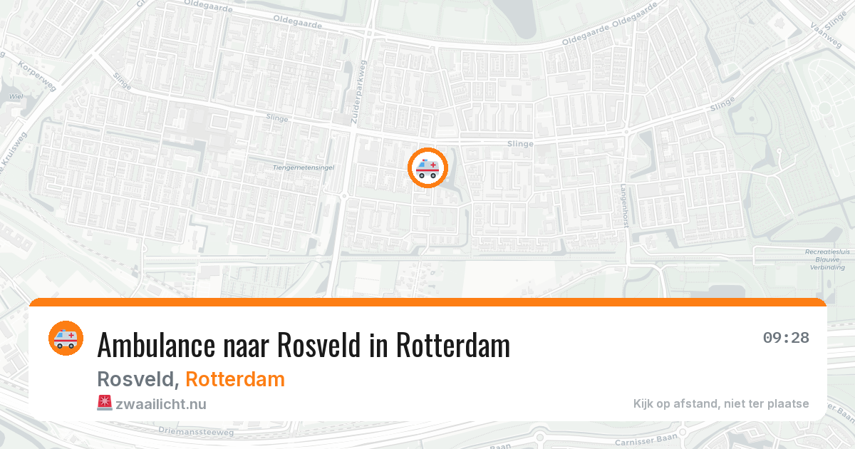 Ambulance naar Rosveld in Rotterdam — 14 mei 2026