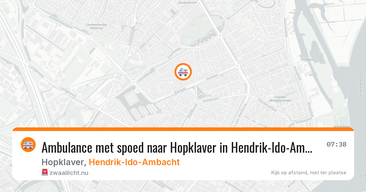 Ambulance met spoed naar Hopklaver in Hendrik-Ido-Ambacht — 3 jun 2026