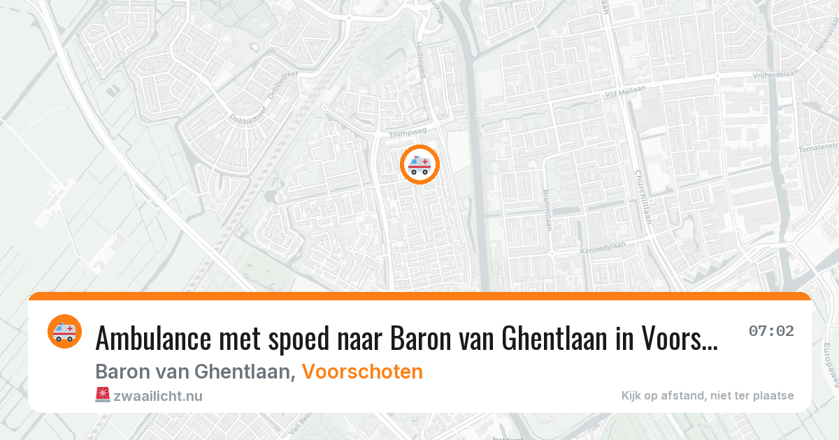 Ambulance met spoed naar Baron van Ghentlaan in Voorschoten — 4 mrt 2026