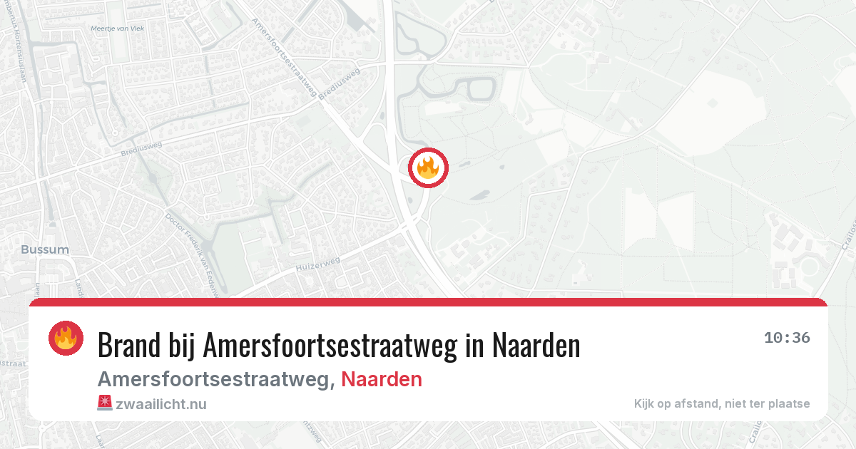 Brand bij Amersfoortsestraatweg in Naarden — 14 mei 2026