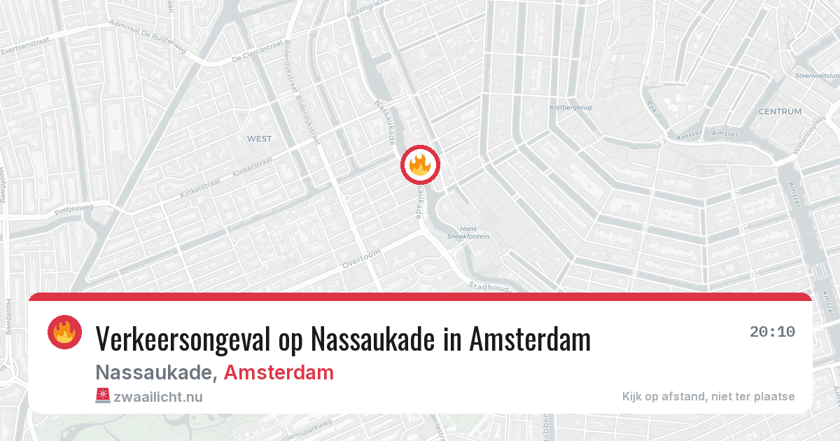 Verkeersongeval op Nassaukade in Amsterdam — 24 jul 2026