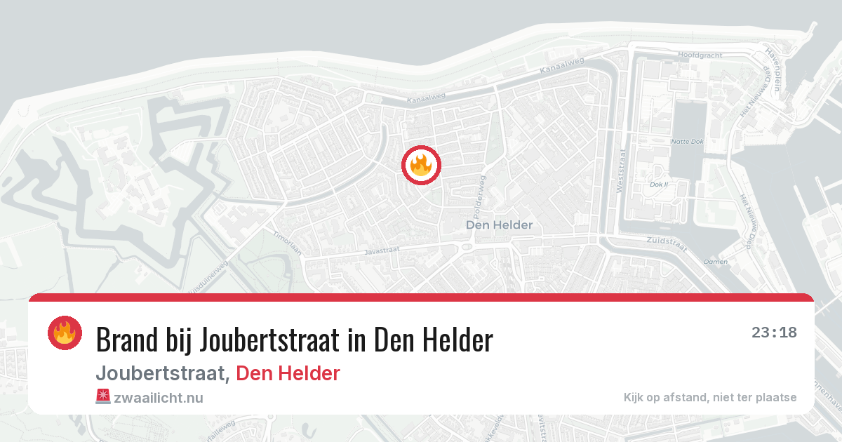 Brand bij Joubertstraat in Den Helder — 24 jul 2026