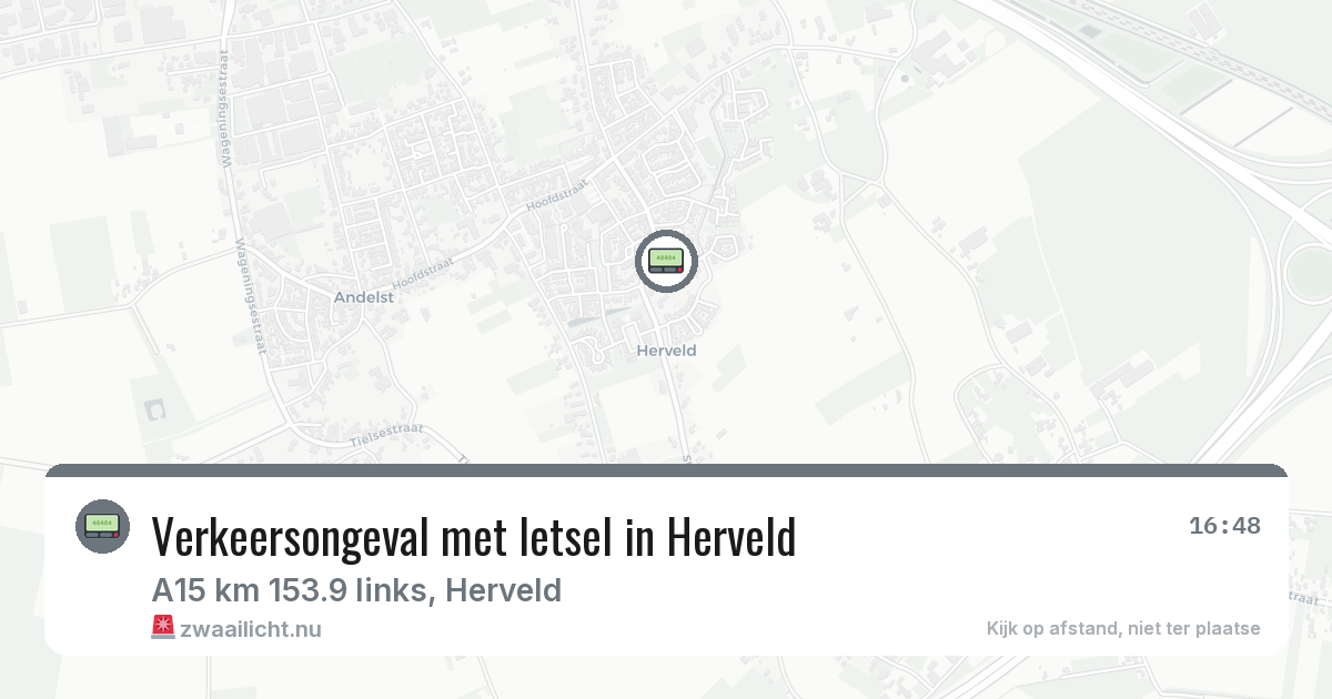 Verkeersongeval met letsel in Herveld — 30 mrt 2026