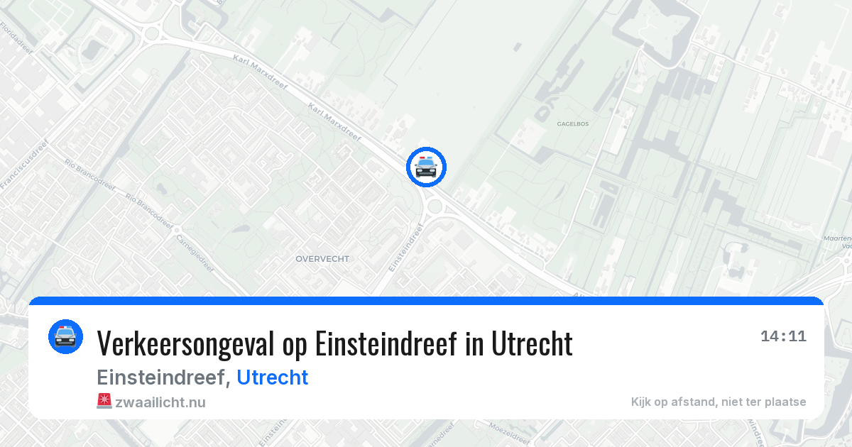 Verkeersongeval op Einsteindreef in Utrecht — 15 mrt 2026