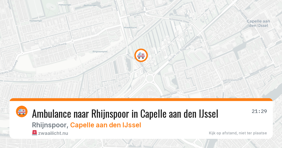 Ambulance naar Rhijnspoor in Capelle aan den IJssel — 16 mei 2026