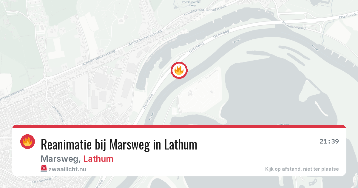 Reanimatie bij Marsweg in Lathum — 19 jul 2026