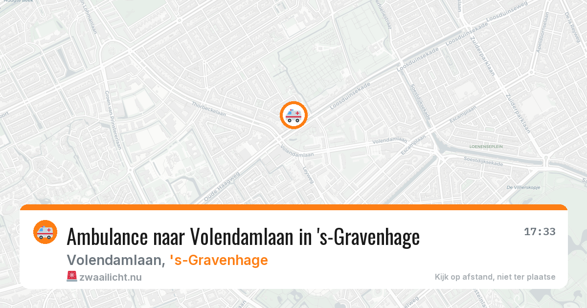 Ambulance naar Volendamlaan in 's-Gravenhage — 14 jul 2026