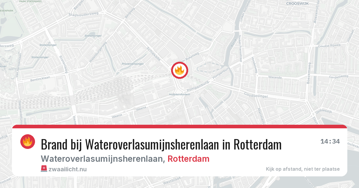 Brand bij Wateroverlasumijnsherenlaan in Rotterdam — 7 apr 2026