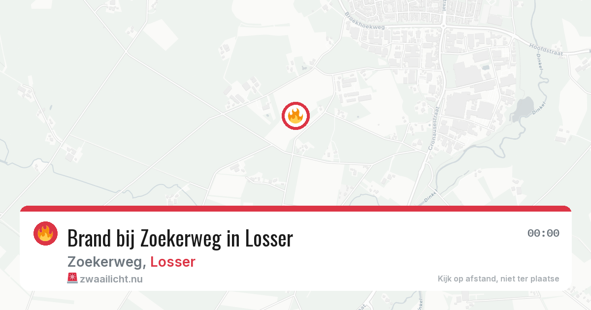 Brand bij Zoekerweg in Losser — 26 jul 2026
