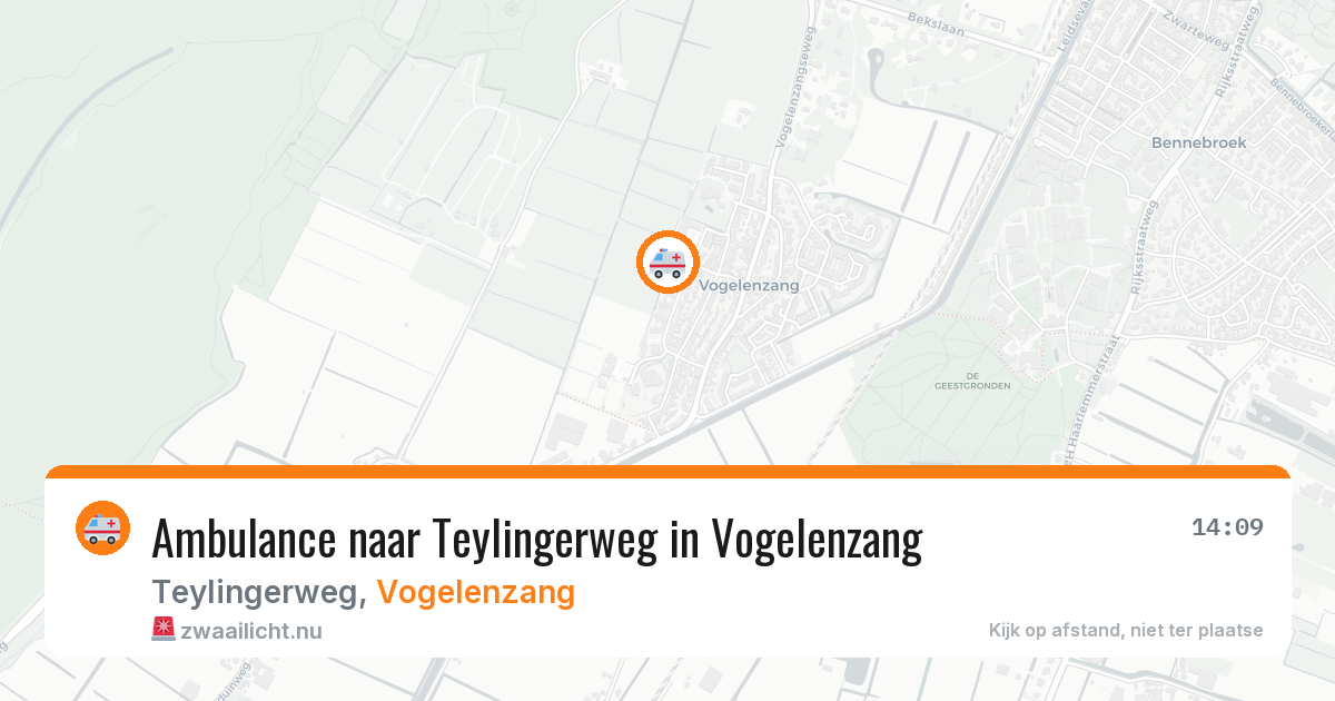 Ambulance naar Teylingerweg in Vogelenzang — 21 jul 2026