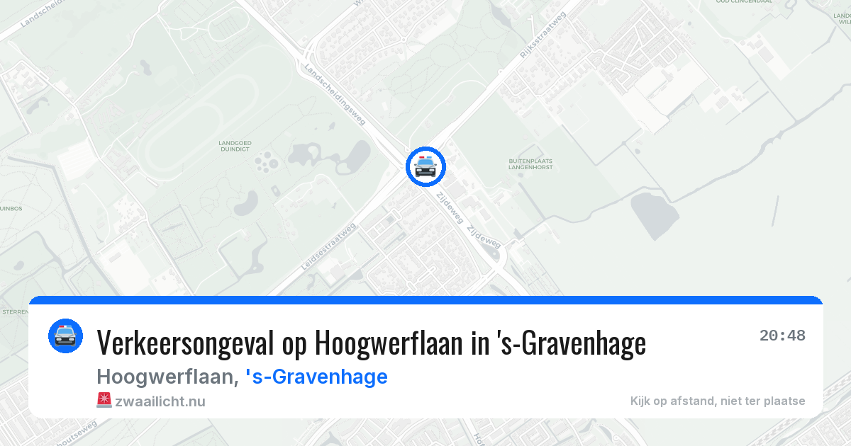 Verkeersongeval op Hoogwerflaan in 's-Gravenhage — 20 mrt 2026