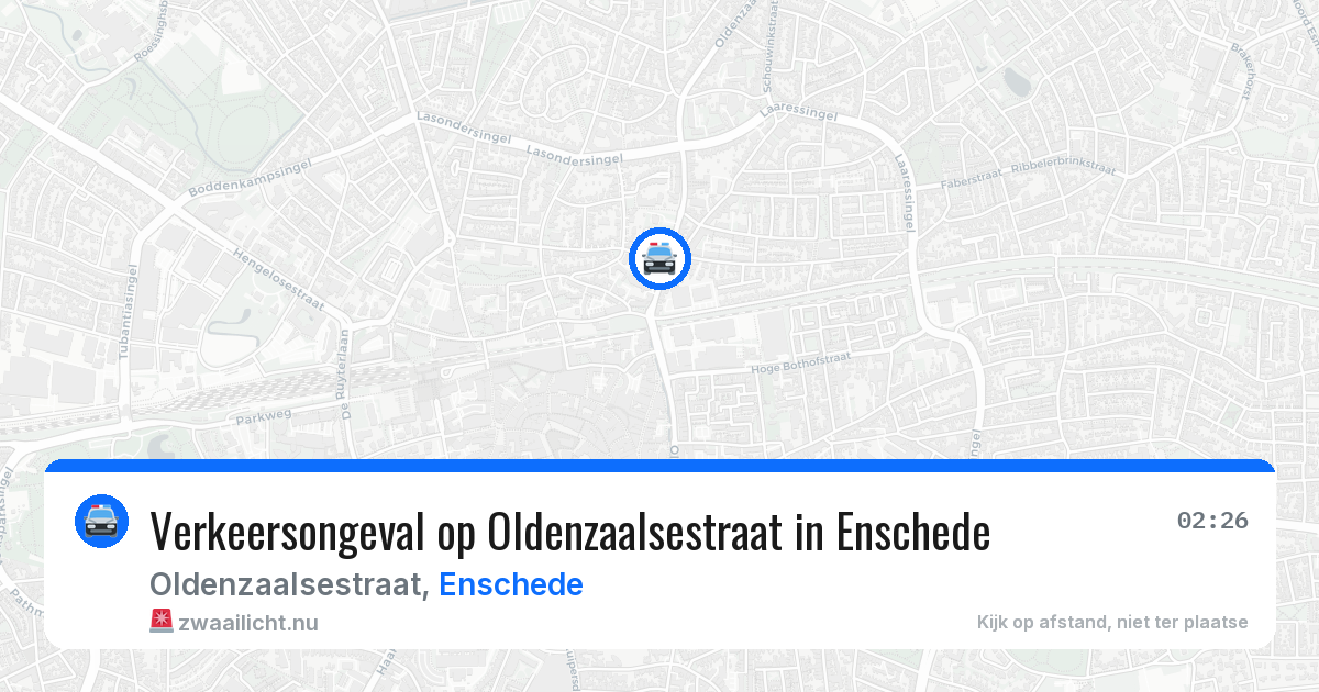 Verkeersongeval op Oldenzaalsestraat in Enschede — 27 apr 2026