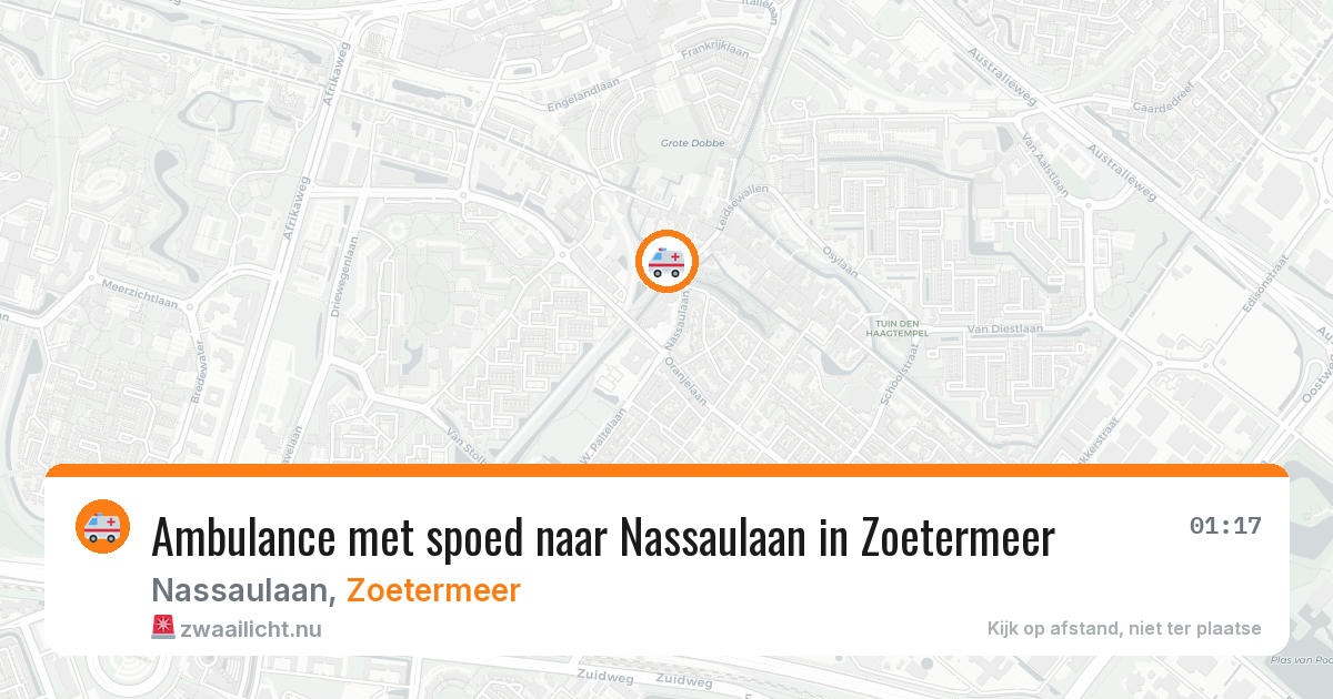 Ambulance met spoed naar Nassaulaan in Zoetermeer — 12 jul 2026
