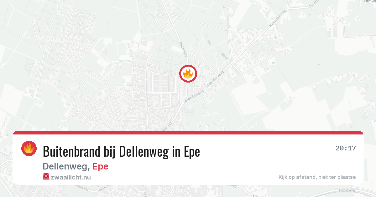 Buitenbrand bij Dellenweg in Epe — 10 apr 2026