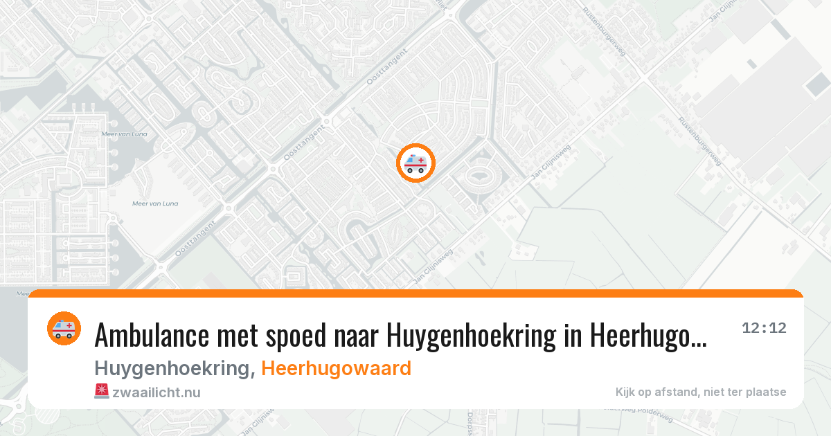 Ambulance met spoed naar Huygenhoekring in Heerhugowaard — 24 jul 2026