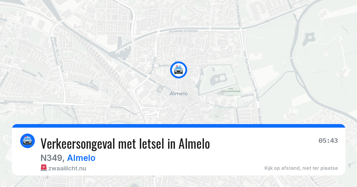 Verkeersongeval met letsel in Almelo — 6 apr 2026