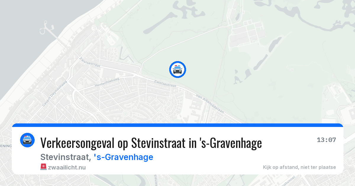 Verkeersongeval op Stevinstraat in 's-Gravenhage — 11 jul 2026