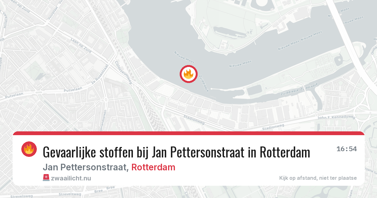 Gevaarlijke stoffen bij Jan Pettersonstraat in Rotterdam — 10 jul 2026
