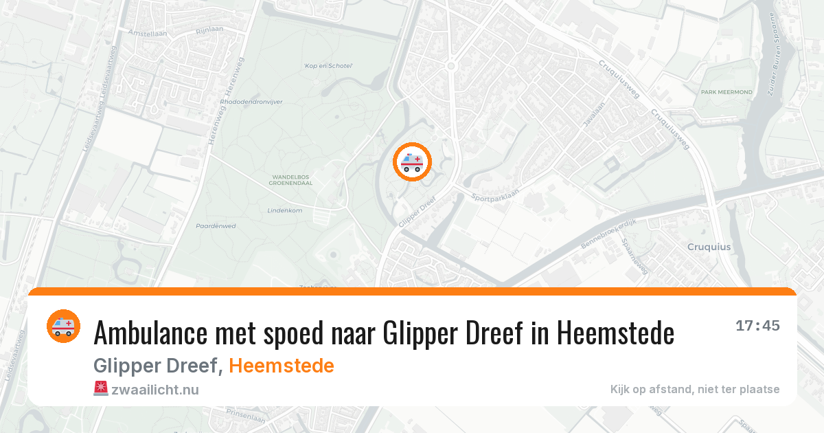 Ambulance met spoed naar Glipper Dreef in Heemstede — 25 jul 2026