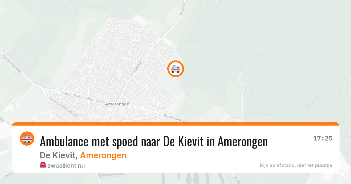 Ambulance met spoed naar De Kievit in Amerongen — 6 mei 2026
