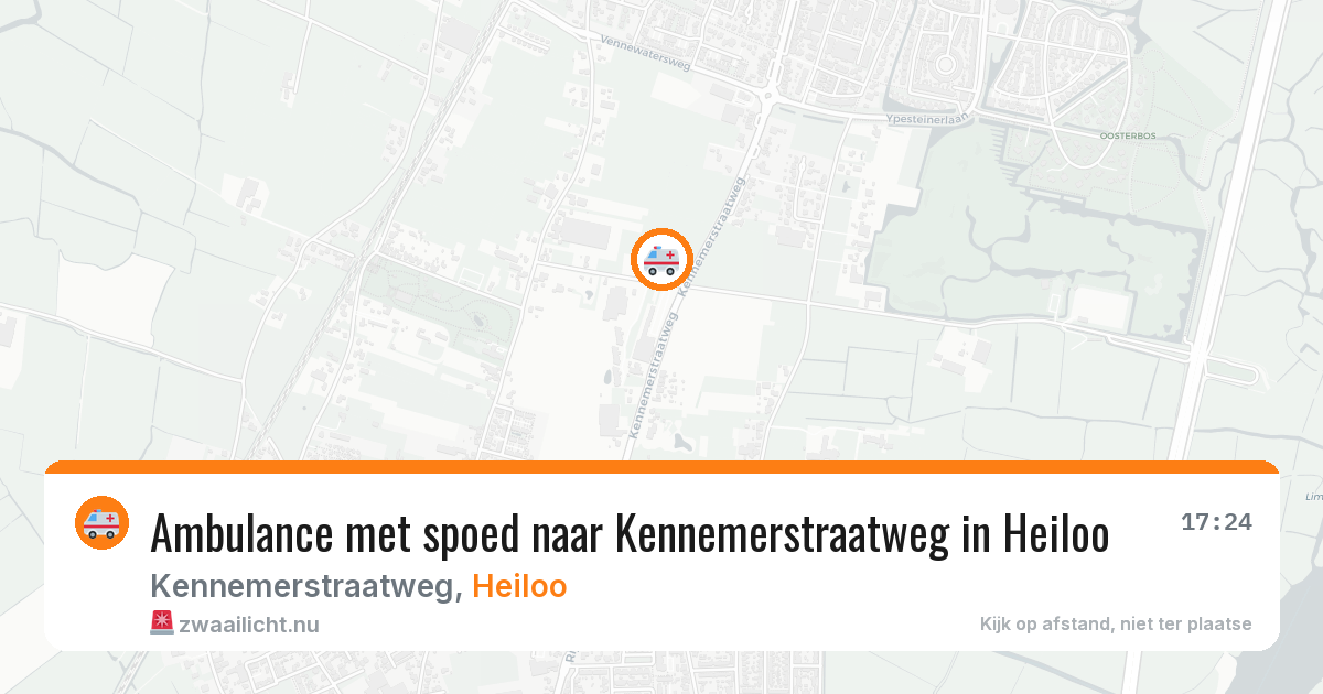 Ambulance met spoed naar Kennemerstraatweg in Heiloo — 15 jul 2026