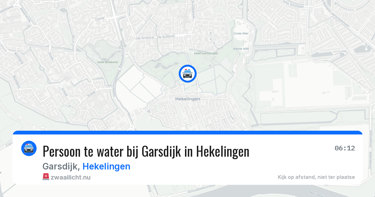 Persoon te water bij Garsdijk in Hekelingen — 8 feb 2026