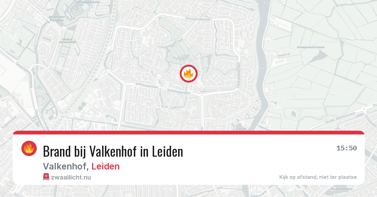 Brand bij Valkenhof in Leiden — 18 mei 2026