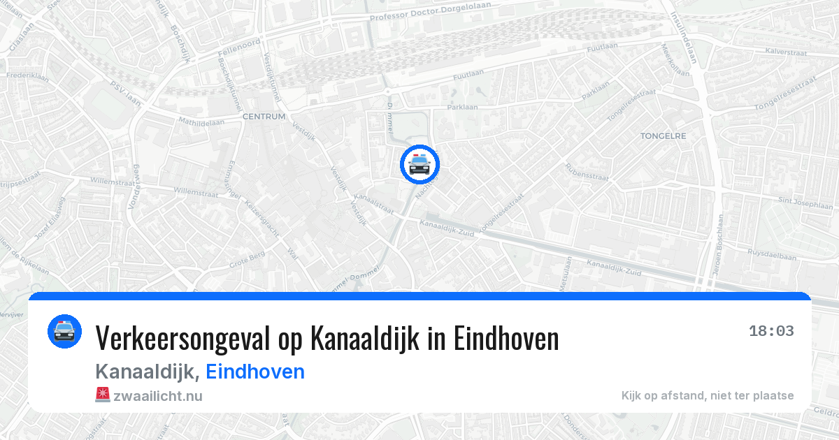 Verkeersongeval op Kanaaldijk in Eindhoven — 25 mei 2026