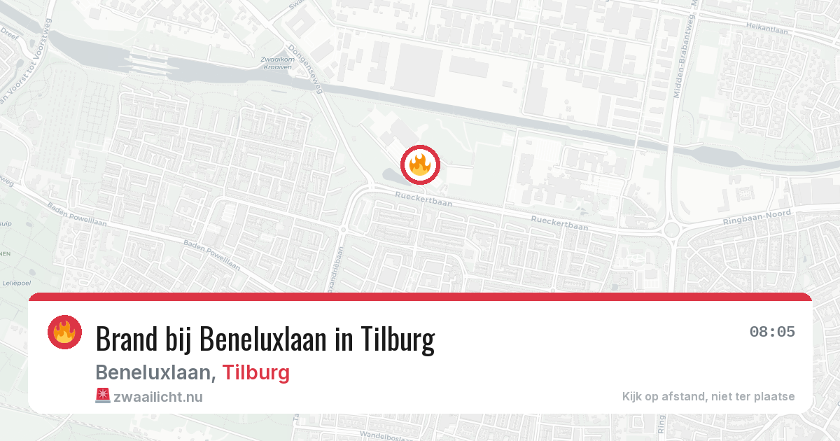 Brand bij Beneluxlaan in Tilburg — 27 jul 2026