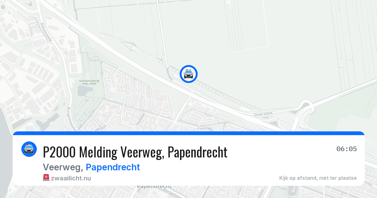 P2000 Melding Veerweg, Papendrecht — 20 jul 2026