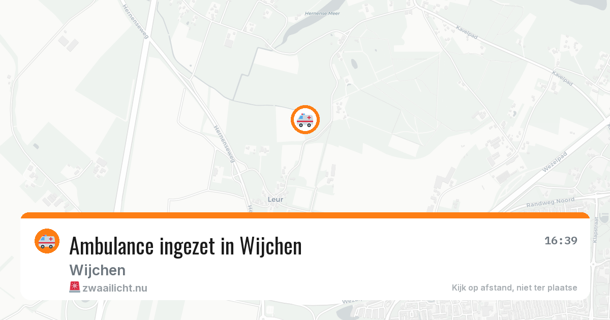 Ambulance ingezet in Wijchen — 16 jul 2026