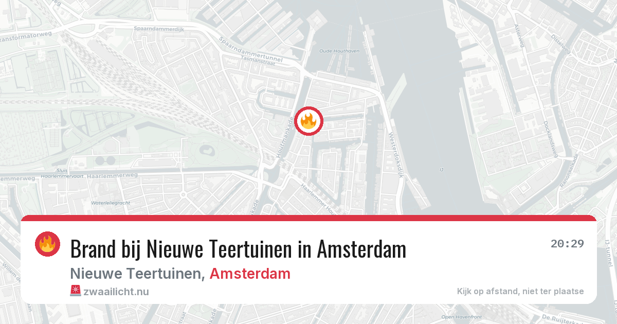 Brand bij Nieuwe Teertuinen in Amsterdam — 23 mei 2026