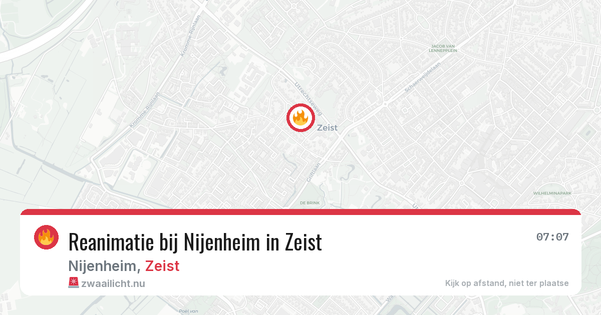 Reanimatie bij Nijenheim in Zeist — 17 mrt 2026