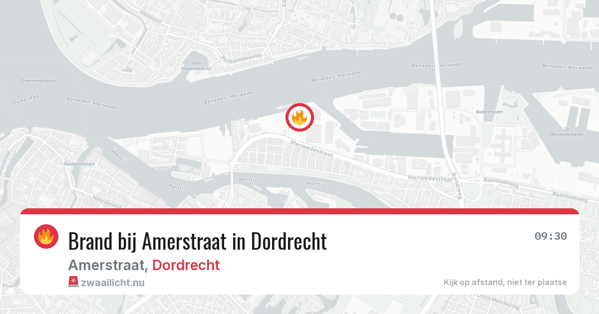 Brand bij Amerstraat in Dordrecht — 31 mei 2026