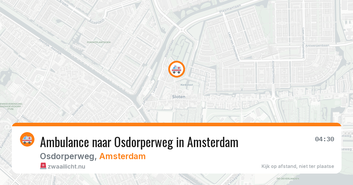 Ambulance naar Osdorperweg in Amsterdam — 16 jul 2026