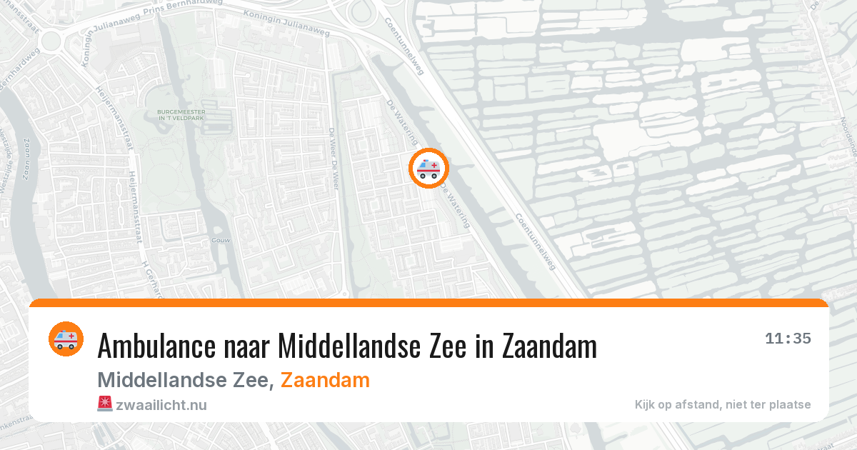Ambulance naar Middellandse Zee in Zaandam — 21 jul 2026